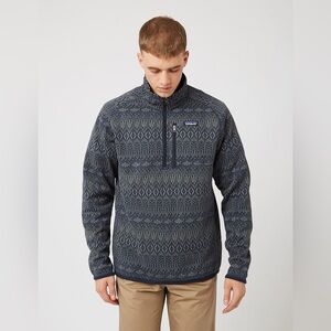Patagonia Men’s Better 1/4 Zip Fleece Falconer Legend Sweater-New Navy Blue - L